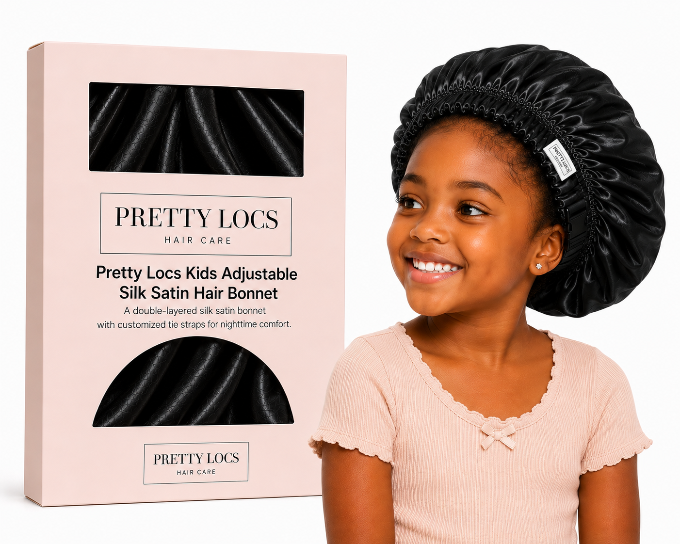 Kids Silk Satin Hair Bonnet (Color Options)