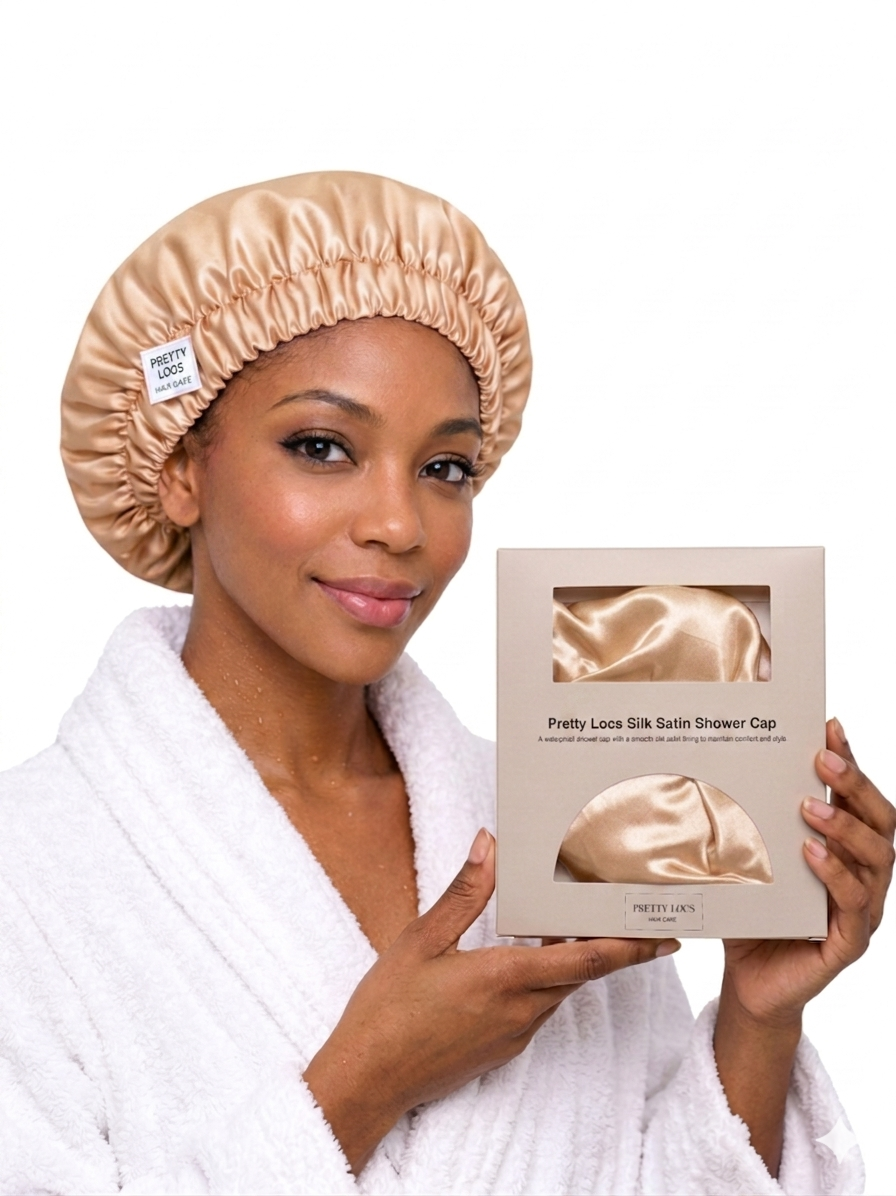 Premium Silk Satin Shower Cap (Color Options)