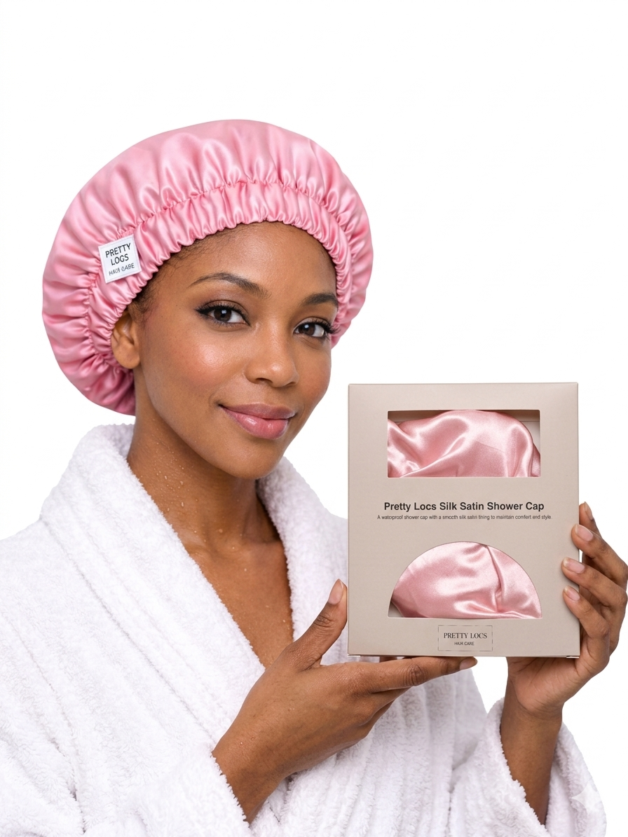 Premium Silk Satin Shower Cap (Color Options)