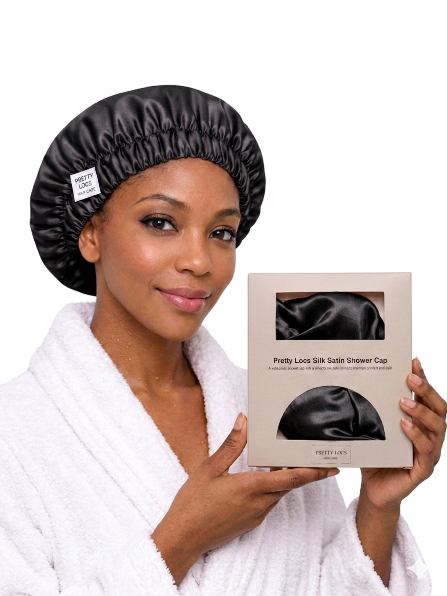 Premium Silk Satin Shower Cap (Color Options)