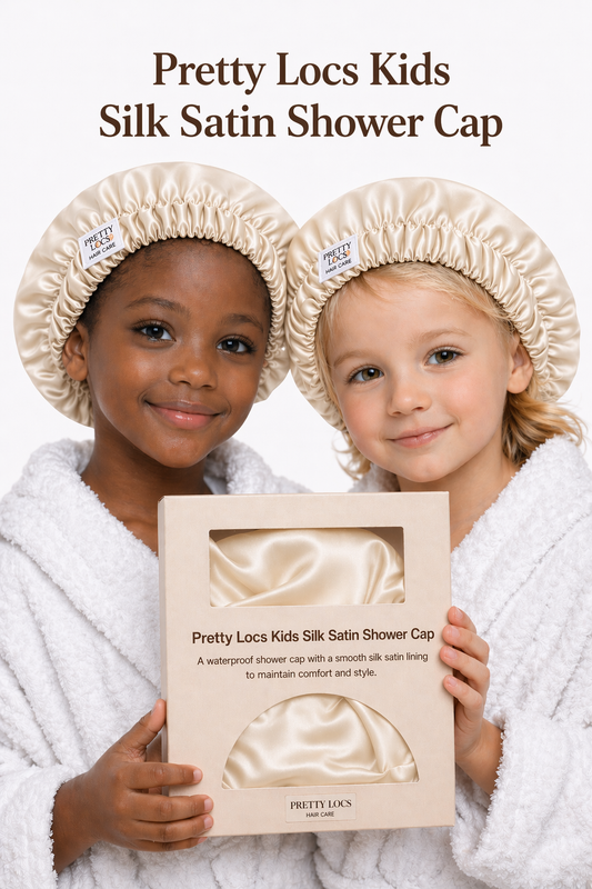 Kids Premium Silk Satin Shower Cap (Color Options)