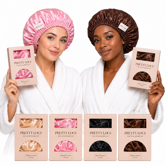 Premium Silk Satin Shower Cap (Color Options)