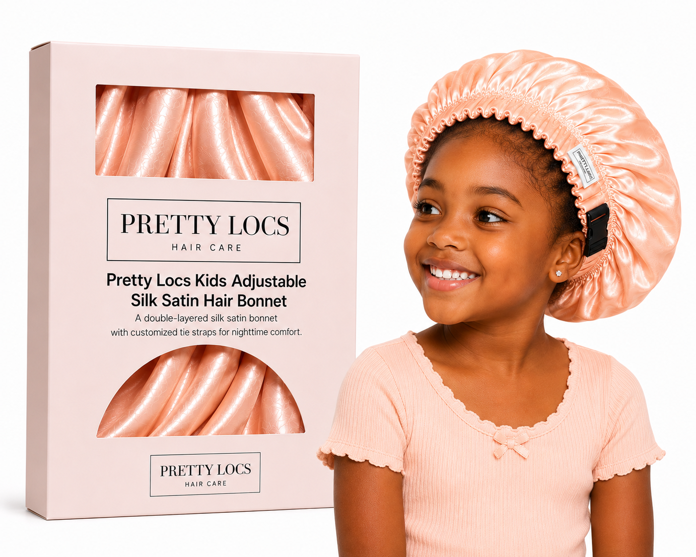 Kids Silk Satin Hair Bonnet (Color Options)