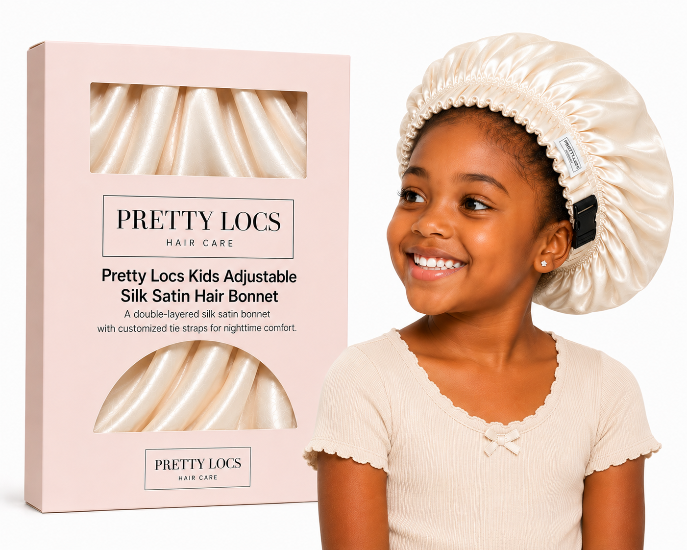 Kids Silk Satin Hair Bonnet (Color Options)